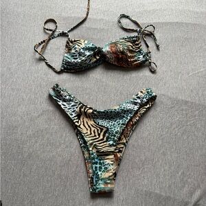 Animal Print Bikini Set